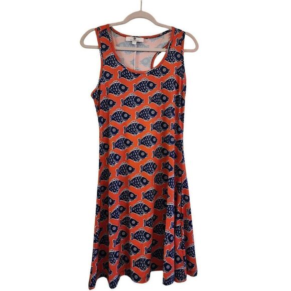 Jean-Pierre Klifa Bridgit dress,  fish print size large - Picture 1 of 7
